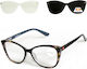 Alpin Clip On Women Reading Glasses +1.50 with Magnet in Black Colour