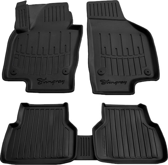 Race Axion Set of Front and Rear Mats 5pcs Tray Type for Volkswagen Tiguan 2007-2015 Black