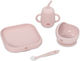 Interbaby Feeding Set made of Silicone Pink 4pcs