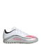 F50 Messi Club Kids Turf Soccer Shoes Cloud White / Lucid Red / Silver Metallic