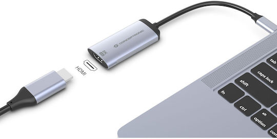 Conceptronic Μετατροπέας USB-C male σε HDMI female Γκρι 1τμχ ABBY23G
