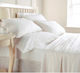 Ξενοδοχειακό Σεντόνι 90x200+28 Μονό Super Galaxy Βαμβ-πολ Palatex White Λάστιχο50% Βαμβάκι-50% Πολυέστερ