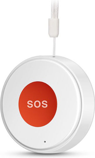 Emergency Button SOS For Elderly Rechargeable 1 Piece White 1360-16
