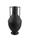Metallisches Vase Amphore Schwarz 21x21x41cm