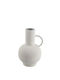 Metallic Vase With Handle White 19.5x18.5x28cm