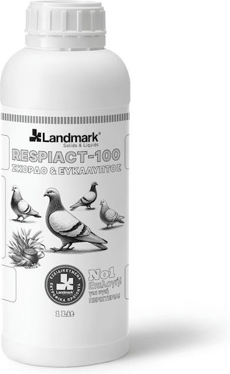Respiact-100 Respiratory Supplement for Pigeons with Garlic Eucalyptus 1 Liter Landmark