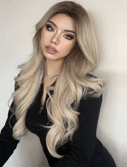 Hair Duty Περούκα με Συνθετική Τρίχα σε Ξανθό Χρώμα 65cm