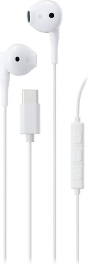 Streetz C210 In-ear Handsfree Headphones with Connector USB-C White