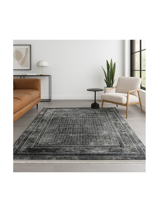 Saray Home Halic Covor Rectangular cu franjuri Gri