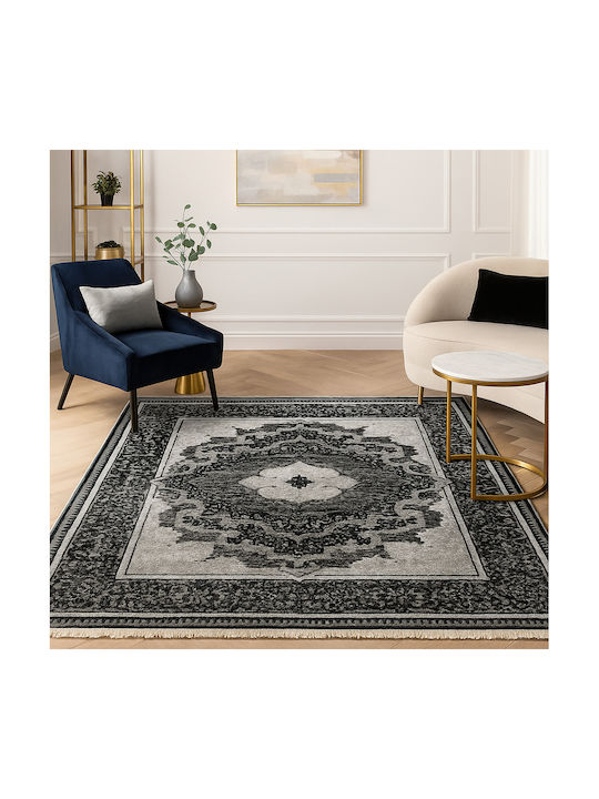Saray Home Halic Rug Rectangular with Fringes Gray