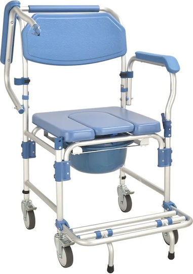 Scaun De Toaletă Pentru Cărucior Transport Duș – Jlc00303 Cu Roți Brațe Rabatabile Dr Happy Jlc00303
