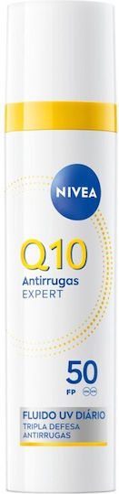 Nivea Q10 Triple Wrinkle Defense UV Αντιγηραντική Λεπτόρρευστη Κρέμα Προσώπου Ημέρας με SPF50 & Coenzyme Q10 40ml