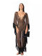 Acquadicocco Damen Maxi Kaftan Strand Braun