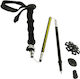 Ande Pliabile Baston de trekking din aluminiu 1 buc Negru
