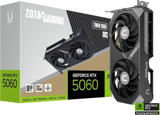 Zotac GeForce RTX 5060 8GB GDDR7 Twin Edge OC Κάρτα Γραφικών