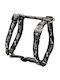Dog Harness Fancy Black Bone Large