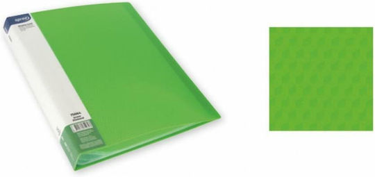 Soft Embossed A4 Display Book 40 Plastic Sleeves Pp Level Diamond Light Green Sp-75044 Spree