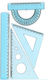 Geometrische Werkzeuge Satz 4 Stück/20 cm Blau