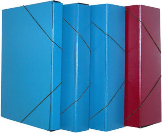 Leizer File Box with Rubber Band Fiber 25x35x11cm Blue 822.211l