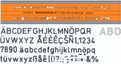 Standardgraph English Letters Stencils 202/12mm