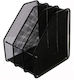 Stelan 861320 Black Metallic Magazine File Organiser 23.5x28.5x31cm Stelan