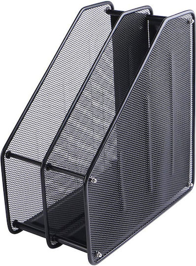 Stelan 861319 Black Metallic Magazine File Organiser 16x28.5x31cm Stelan