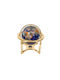 Globe Lapis With Semi-Precious Stones Gold-Plated H:30cm Diam:28cm 31-24