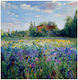 Greeting Card 'tracks' Blank House In The Meadow