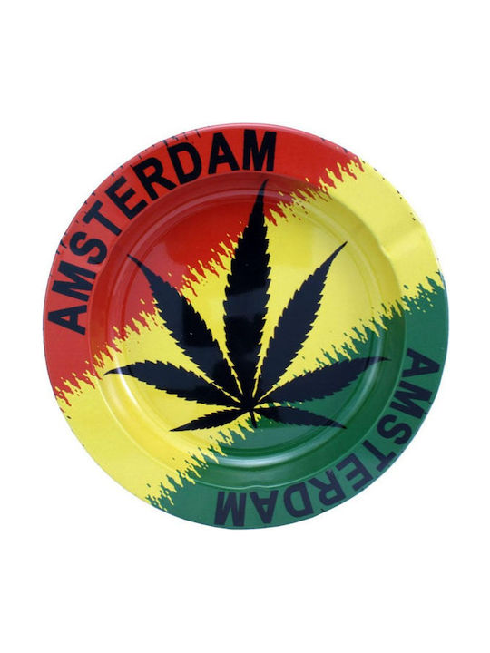 Металик Кенче За Пепел Модел Amsterdam Rasta Leaf