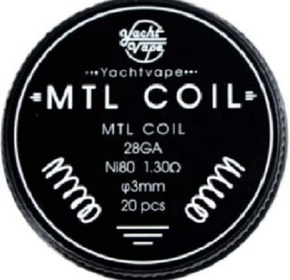 Mtl Coil 28ga Ni80 1.3ω 3mm 20 Bucăți Yachtvape