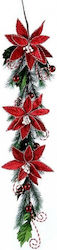 A&g Partydekorationen Girlande Blumen Poinsettia 90cm Rote-Grüne 9769573
