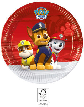 Paw Patrol Πιάτο για Party 8τμχ
