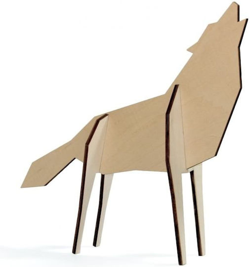 Holzhandwerksdekoration Bodenständiges Nordic Großes Wolf 47 cm Qualy