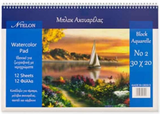 N.telon Watercolour Pad No 2 20x30 12 Sheets