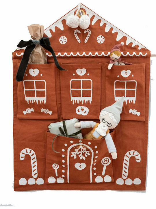 Fabric Hanging Countdown Calendar-Gingerbread