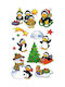 Bsb Stickers 8x12.5cm Christmas Penguins 2 Sheets