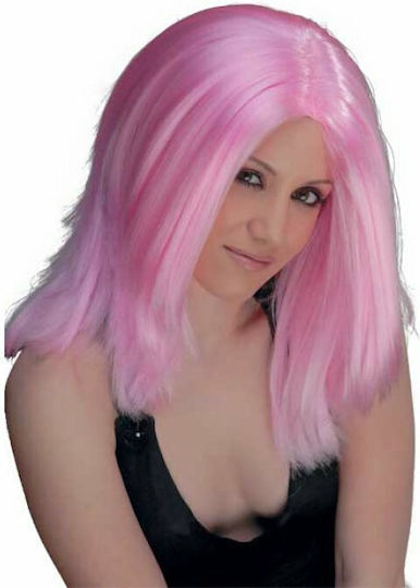 Karneval Perücke Νιόβη 4 Farben 12170 Rosa