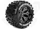 Louise Rc Mt-uphill Hex 14mm 1-10 Monster Truck Tire Set Mounted Sport Black Chrome 2.8 Wheels Hex 14mm
