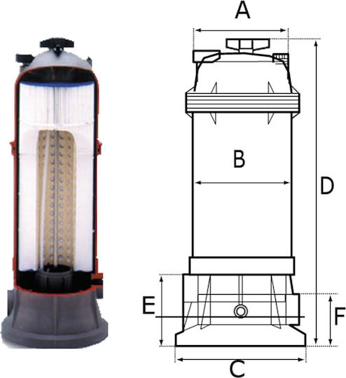 Hayward Filtru Cartuș 39 7m3/h Starclear