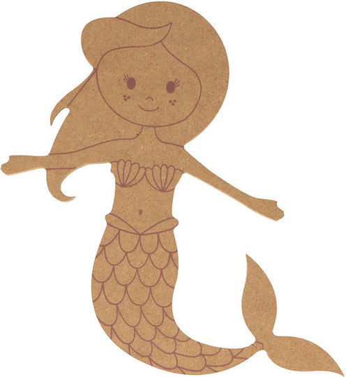 Дървена Декоративна Фигура Гръцка Сирена Silhwood Mdf Mermaid 14,5x15cm 1214003820