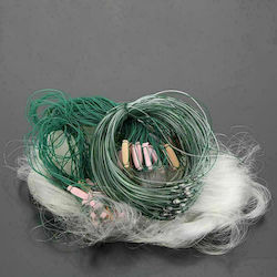 Fishing Net Rigged Mono Monofilament 0.25mm 80 Millimeters 2 Meters Height 100 Meters Length Weight 1400g