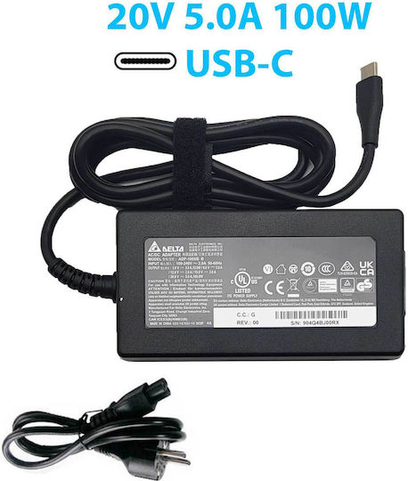 Delta USB-C Зарядно за лаптоп 100W 20V 5Спецификация