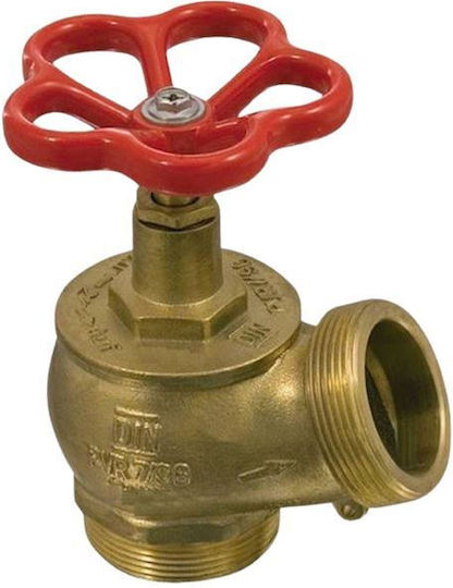 Oem Brass 2 1/2" Angular Fire Extinguishing Handle Stop Valve