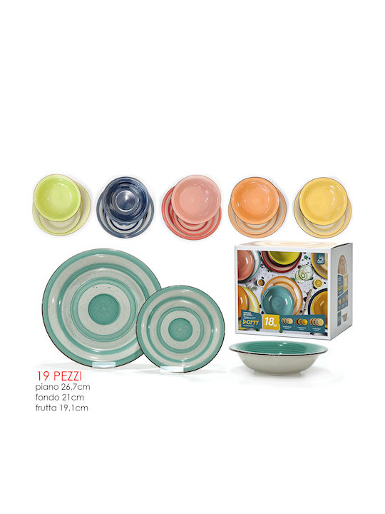 General Trade Multicolor Porțelan Set de Vase 18buc