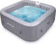 Spa Quadratisches Schwimmbecken PVC 910lt Aufblasbar mit Hydromassage 185x185x72cm