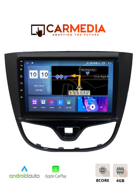 Carmedia Car Audio System for Opel Karl 2014-2019 (Bluetooth/USB/WiFi/GPS/Apple-Carplay/Android-Auto) with Touch Screen 9"
