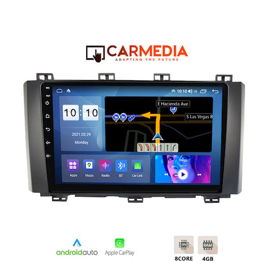 Carmedia Ηχοσύστημα Αυτοκινήτου για Seat Ateca 2017 (Bluetooth/USB/WiFi/GPS/Apple-Carplay/Android-Auto) με Οθόνη Αφής 9"