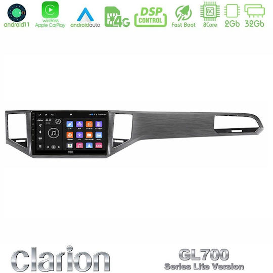 Clarion Car Audio System for Volkswagen Sportsvan / Golf Sportsvan 2014-2020 (Bluetooth/USB/WiFi/GPS/Apple-Carplay/Android-Auto) with Touch Screen 9"