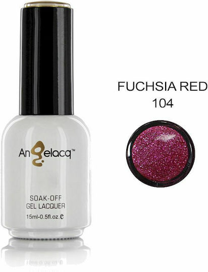 Angelacq Halb-permanenter Nagellack 104 mit Glitter 15ml 1Stück