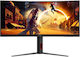 AOC CU34G4 Ultrawide VA HDR Curved Monitor 34" QHD 3440x1440 180Hz με Χρόνο Απόκρισης 1ms GTG